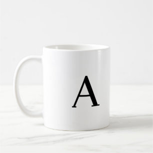 Minimalistischer Letter A Black/White Kaffeetasse