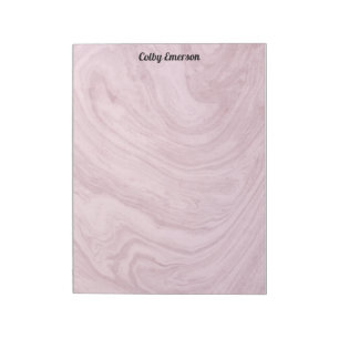 Minimalistischer Lila Marmorrosa Stone Trendy Wirb Notizblock