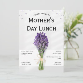 Minimalistischer Lila Muttertag einladen Einladung