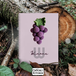 Minimalistischer Lila Oma Chic Crochet Name Notizbuch