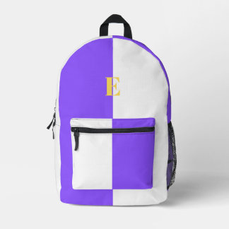 Minimalistischer lila und weißer Rucksack mit indi