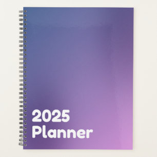 Minimalistischer Lila Verlauf 2025 Planer