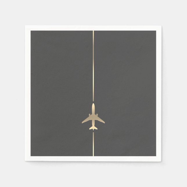 Minimalistischer Luftverkehr - Napkins Serviette (Vorderseite)