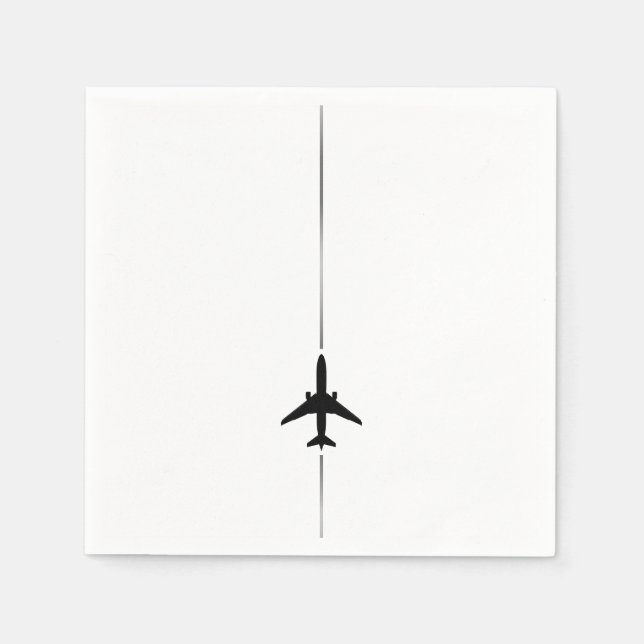 Minimalistischer Luftverkehr - Napkins Serviette (Vorderseite)