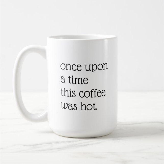 Minimalistischer lustiger sarkastischer Kaffee-Hum Kaffeetasse (Links)