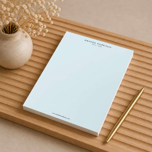 Minimalistischer Luxus Blau Notizblock