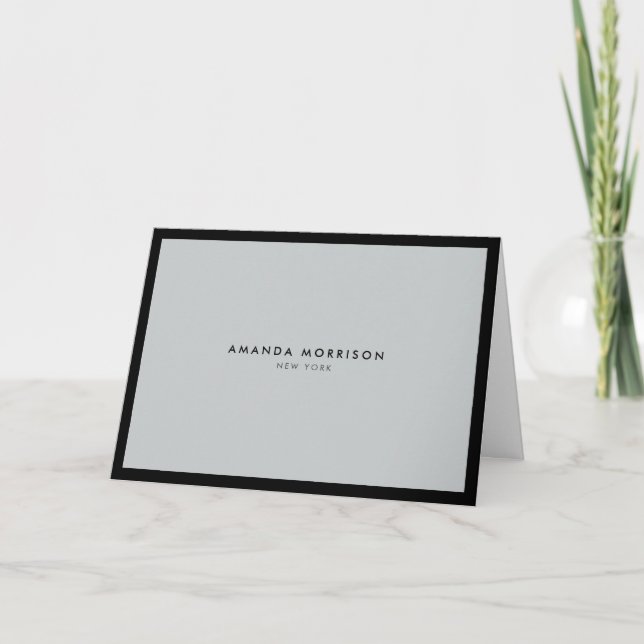 Minimalistischer Luxus Grau gerahmt (Vorderseite)
