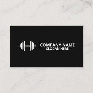 Minimalistischer Luxus-Gym-Trainer-Coach-Gewicht-F Visitenkarte