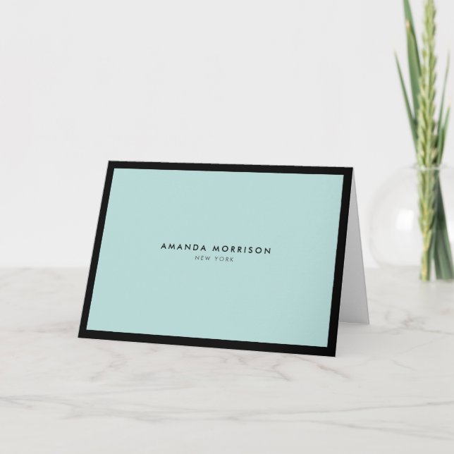 Minimalistischer Luxus Mintgrün Gerahmt (Vorderseite)