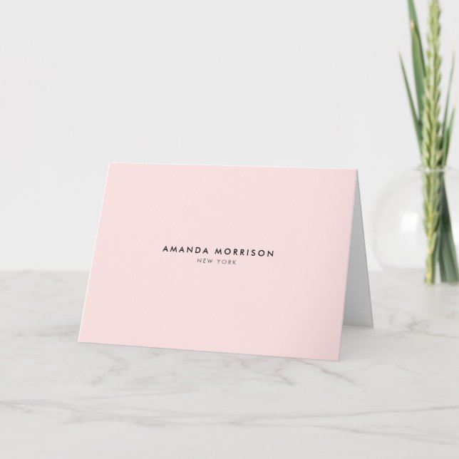 Minimalistischer Luxus Rosa Blanko (Vorderseite)