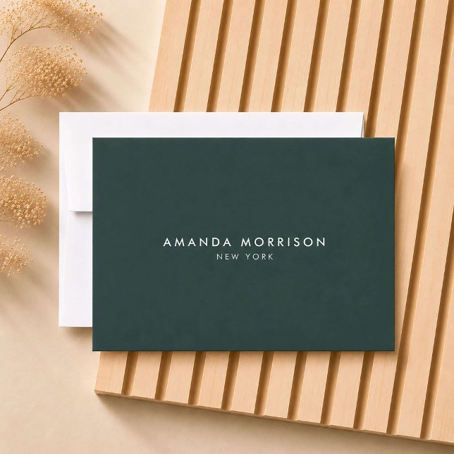 Minimalistischer Luxus Waldgrün Geschenkgutschein (Von Creator hochgeladen)
