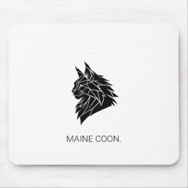 Minimalistischer Maine-Coon-Geometrischer-Mauspad Mousepad