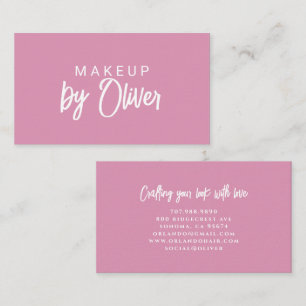 Minimalistischer Makeup-Artist-Pinsel Schrift Kall Visitenkarte