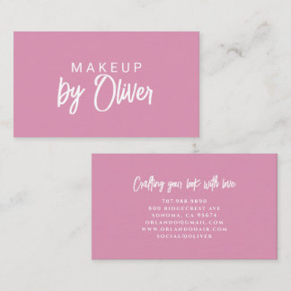 Minimalistischer Makeup-Artist-Pinsel Schrift Kall Visitenkarte