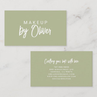 Minimalistischer Makeup-Artist-Pinsel Schrift Kall Visitenkarte