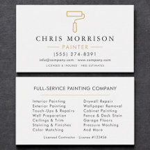 Minimalistischer Maler Weiß Gold Modern