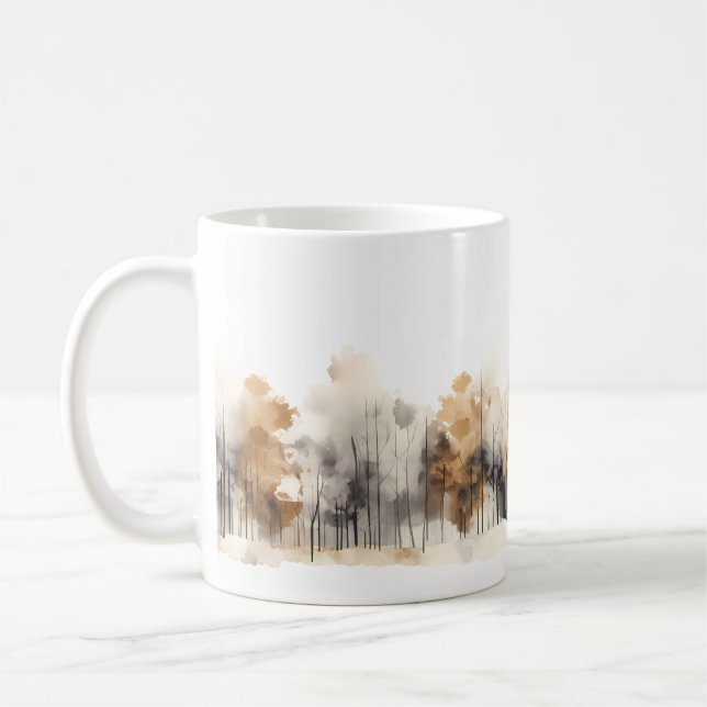 Minimalistischer Malwald Kaffeetasse (Links)