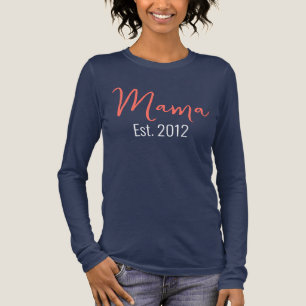 Minimalistischer MAMA-Jahreswechsel Mutterkuchen Tri-Blend Shirt