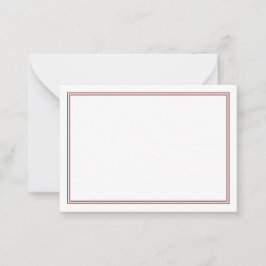 Minimalistischer Maroon Mitteilungskarte