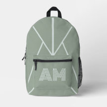 Minimalistischer Matcha-Salbei-Grün-Monogramm