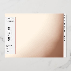 Minimalistischer Maximalistischer Hochzeit Folieneinladung