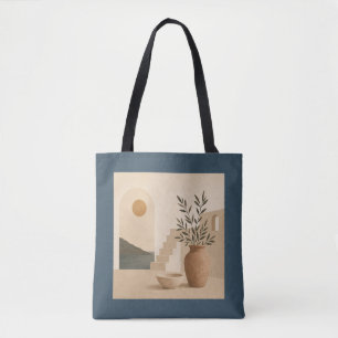 Minimalistischer mediterraner Tote Bag
