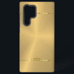 Minimalistischer metallischer Hintergrund Shiny St Samsung Galaxy Hülle<br><div class="desc">Einfaches,  modernes und elegantes Bild eines metallischen goldenen Hintergrunds. Shiny silberfarbene Streifen Akzent.</div>
