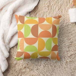Minimalistischer Mid-Century-Halbkreismuster  Kissen