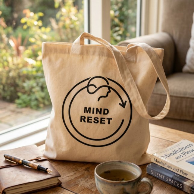 Minimalistischer Mind-Reset-Tragetasche - Modern Tragetasche (Von Creator hochgeladen)