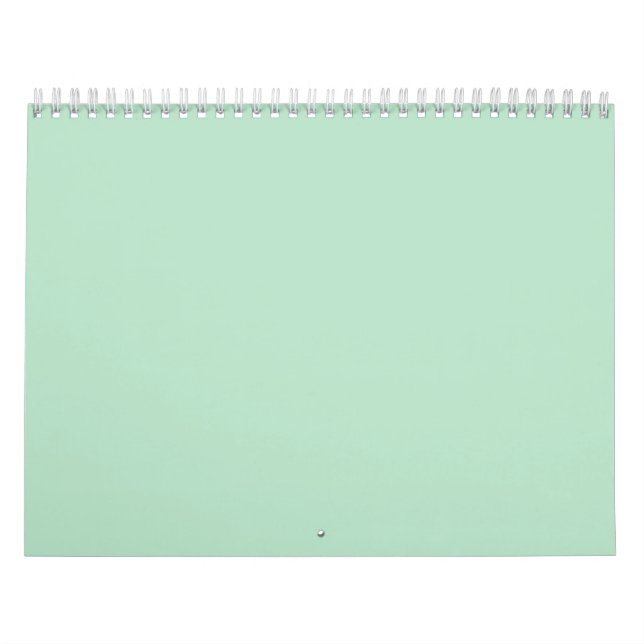 Minimalistischer Minze Grüne Mauer Kalender (Titelbild)
