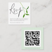 Minimalistischer Mistletoskript QR Code Wedding RS