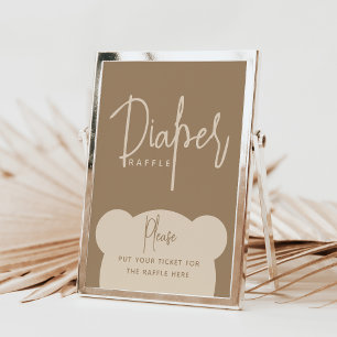 Minimalistischer, moderner Bear Baby Duschkopf Win Poster