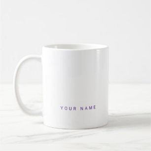 Minimalistischer moderner benutzerdefinierter Name Kaffeetasse