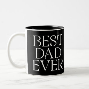 Minimalistischer, moderner bester Vater je Vater d Zweifarbige Tasse