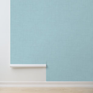 Minimalistischer, moderner Blue Linen Effekt Tapete
