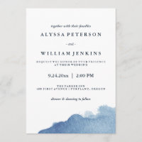 Minimalistischer, moderner Blue Watercolor Splash