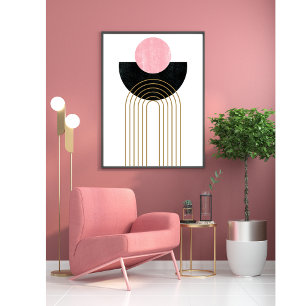 Minimalistischer moderner Boho-Mid-Century-Contemp Poster