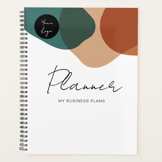 Minimalistischer moderner Businessplan Planer (Vorderseite)