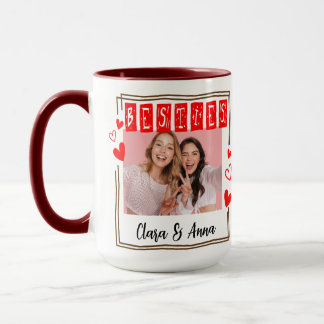 Minimalistischer moderner Chic beste Freundinnen B Tasse