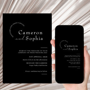 Minimalistischer moderner einfacher Hochzeit Schwa Save The Date
