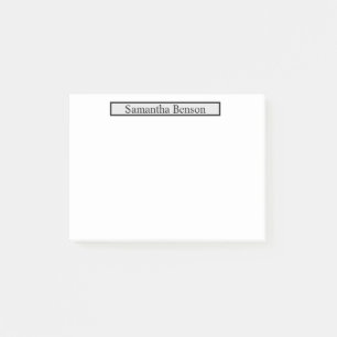 Minimalistischer moderner einfacher Name Post-it Klebezettel