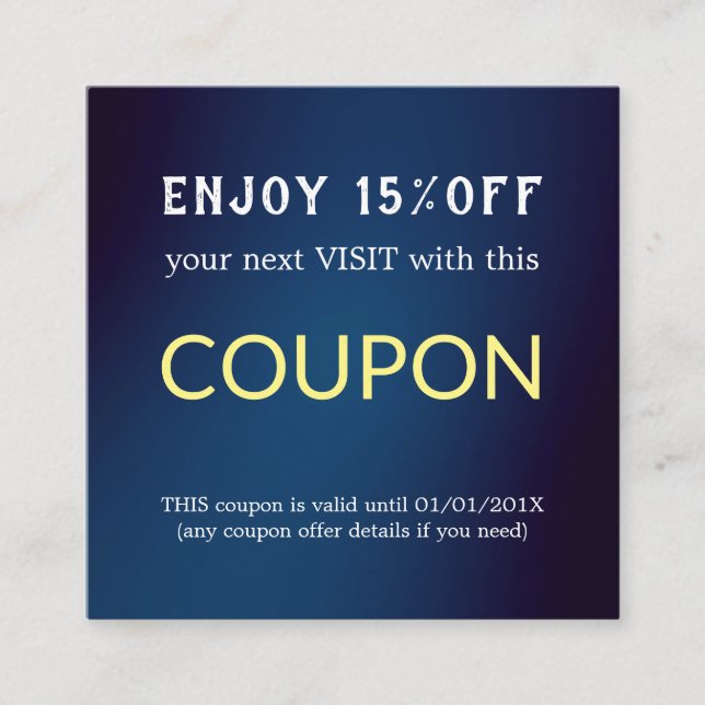 Minimalistischer moderner einfacher Salon Rabattkarte (Vorderseite)