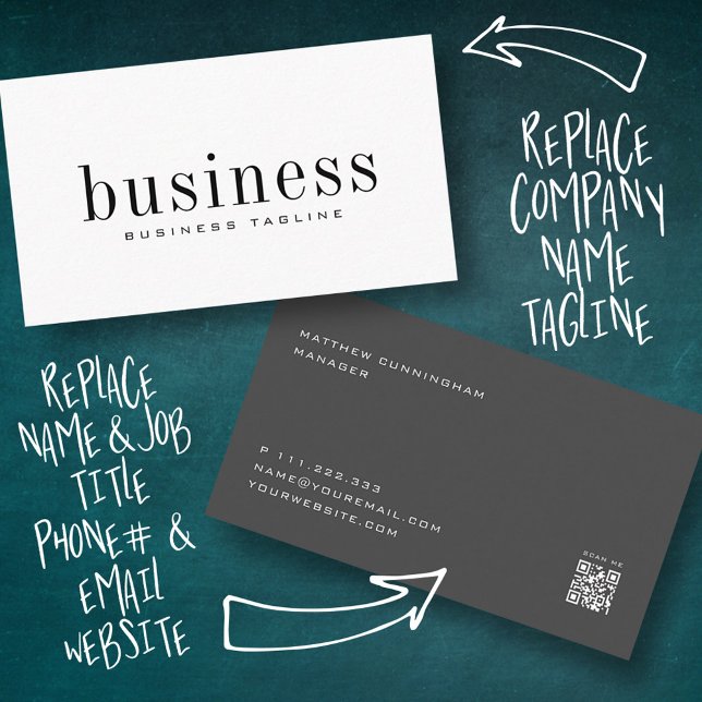 Minimalistischer moderner, eleganter QR-Code Visitenkarte (Von Creator hochgeladen)