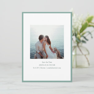 Minimalistischer moderner Foto-Stil in stilvollem Save The Date