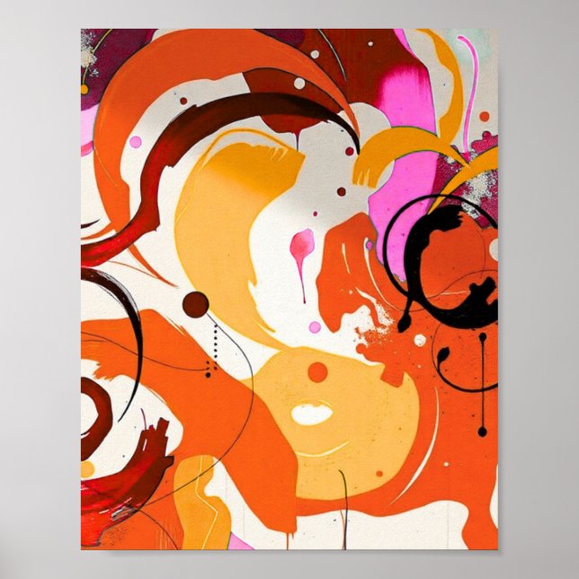 Minimalistischer moderner geometrischer Kunstposte Poster (Vorne)
