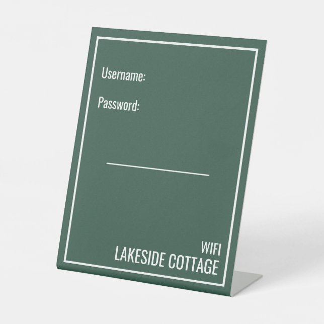 Minimalistischer, moderner Grüner Urlaub Sockelschild (Vorderseite)