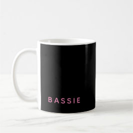 Minimalistischer moderner individuelle Name Kaffeetasse