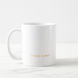 Minimalistischer moderner Individuelle Name, Text  Kaffeetasse
