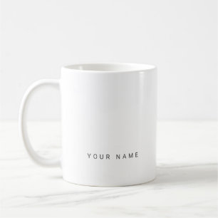 Minimalistischer moderner Individuelle Name, Text Kaffeetasse
