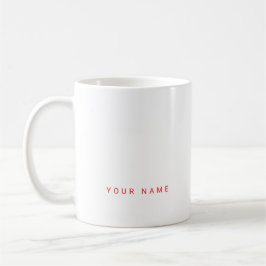 Minimalistischer moderner Individuelle Name, Text  Kaffeetasse